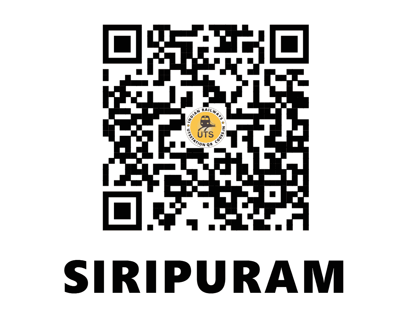UTS QR Code for SIRIPURAM - SRPM - SC (ANDHRA PRADESH)